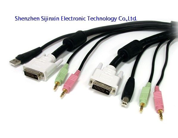 4-in-1 DVI+USB+3.5mm audio KVM cable